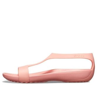 Crocs (WMNS) Flache Rosa Sandalen 205469-6JC