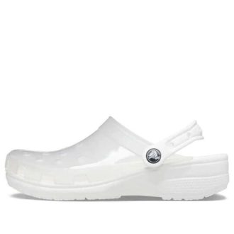 Crocs (WMNS) Jelly Crocs Transparente Unisex-Sandalen in Weiß 206908-100