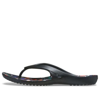 Crocs (WMNS) Kadee 2 Printed Flip Minimalistische Casual Flip-Flops Schwarz 206866-001