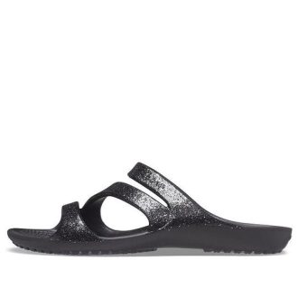 Crocs (WMNS) Kadee II Glitter Sandalen «Schwarz» 207315-001