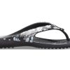Crocs (WMNS) Kadee II Seasonal Flip Flops «Tropical Floral Black» 205635-98F