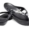 Crocs (WMNS) Kadee II Seasonal Flip Flops «Tropical Floral Black» 205635-98F