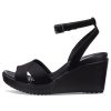Crocs (WMNS) Leigh II Cross Strap Ankle Wedge Sandalen «Schwarz» 204950-060