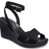 Crocs (WMNS) Leigh II Cross Strap Ankle Wedge Sandalen «Schwarz» 204950-060