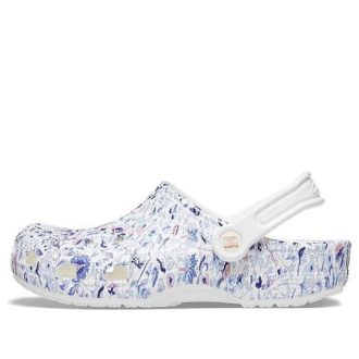 Crocs (WMNS) Liberty London x Crocs Classic Clog Beach Flowers Weiße Sandalen 206447-97E