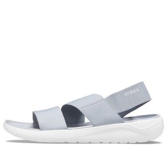 Crocs (WMNS) LiteRide Grau Hellblau Sandalen «Grau Weiß» 206081-00J
