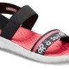 Crocs (WMNS) LiteRide Pattern Outdoor Open Toe Schwarz Rot Sandalen «Black Red» 205868-066