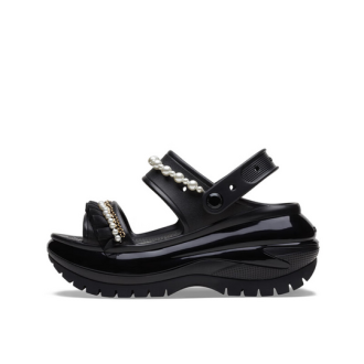 Crocs (WMNS) Mega Crush Pearl Ruffle Sandale «Schwarz» 210179