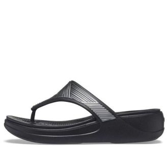 Crocs (WMNS) Monterey Metallic Stilvolle schwarze Hausschuhe 206850-001