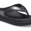 Crocs (WMNS) Schwarze Hausschuhe mit dicker Sohle 206919-001