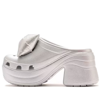 Crocs (WMNS) Siren Metallic Bow Clogs «Silber» 210050-0P1