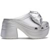 Crocs (WMNS) Siren Metallic Bow Clogs «Silber» 210050-0P1
