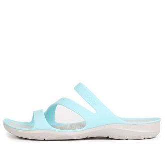 Crocs (WMNS) Swiftwater Sports Hausschuhe «Blau Weiß» 203998-4CV