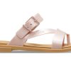 Crocs (WMNS) Tulum Shimmer Zehenstegsandalen «Pink Clay» 208666-6TY
