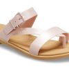 Crocs (WMNS) Tulum Shimmer Zehenstegsandalen «Pink Clay» 208666-6TY