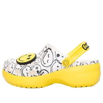 Crocs (WMNS) x Smiley World Charm Classic Plateau-Clogs «Gelb Weiß» 207980-94S