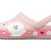 Crocs x Line Friends Beach Rosa Unisex-Sandalen 205791-606