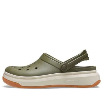 Crocsband Full Force Sandalen mit dicker Sohle, Grün, Unisex, 206122-34E