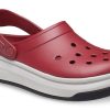Crocsband Full Force Sandalen mit dicker Sohle Rot Weiß 206122-6RU