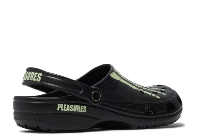 Pleasures x Classic Clog „Skelett – Im Dunkeln leuchtend“